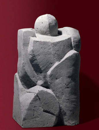 Uomo d'Armi 43x33x73 pietra enfero.