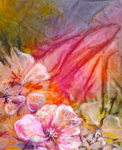 Ibischi rosa, 50x70, dipinto ad olio.