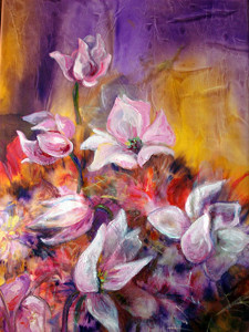 Magnolia giapponese, 50x70, dipinto ad olio.