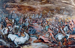 Guerra 50x70 tecnica mista.